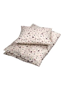 Ágyneműhúzat szett (baba) - erdei mintás (rózsaszín)