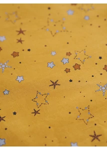 Ágyneműhúzat szett (baba) - mustársárga, csillagos