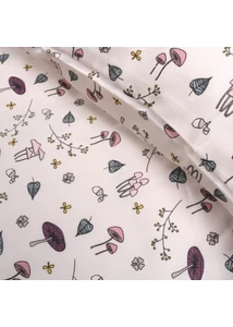 Ágyneműhúzat szett (baba) - erdei mintás (rózsaszín)