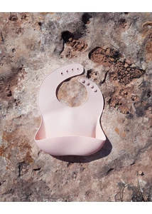 Szilikon előke - halvány rózsaszín