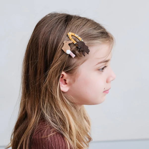 Mimi & Lula  Maci és nyuszi – 4 db-os hajcsat szett