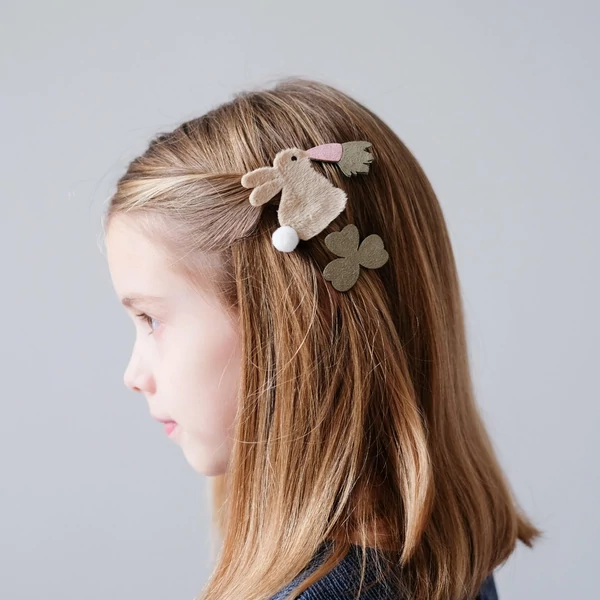 Mimi & Lula Nyuszi, lóhere és répa hajcsat- 3 db-os szett