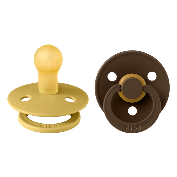 BIBS Colour 2-es szett (Mustársárga/Mokka), 0-6 hó