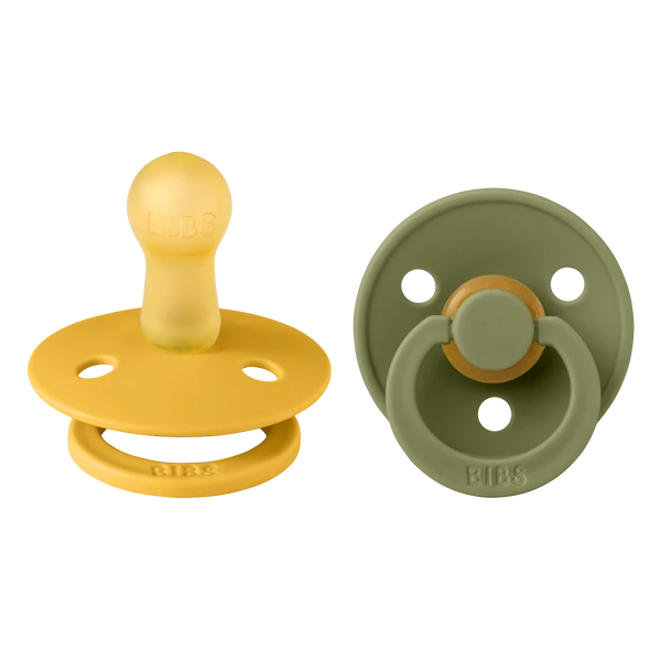 BIBS Colour 2-es szett (Méz/Olivazöld), 0-6 hó