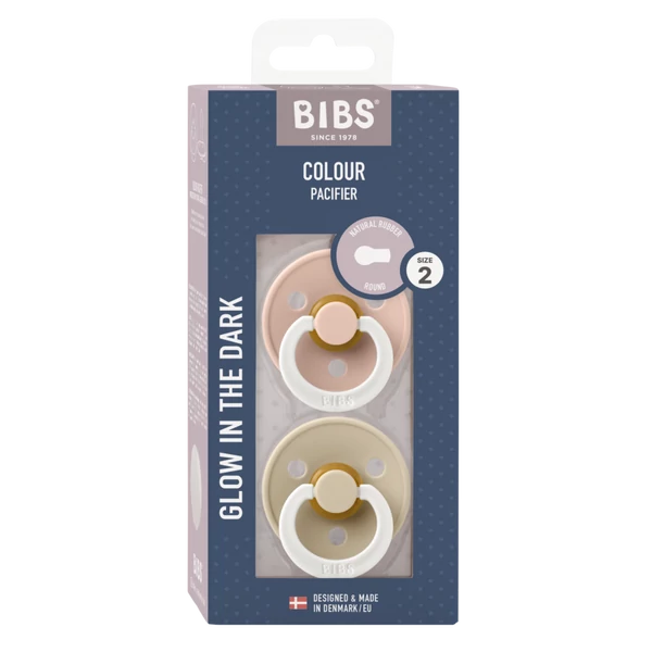 BIBS Colour 2-es szett (Esti púderrózsaszín/Esti vanília), 6-18 hó