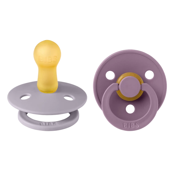 BIBS Colour 2-es szett (Mályva/Pasztellszürke), 6-18 hó