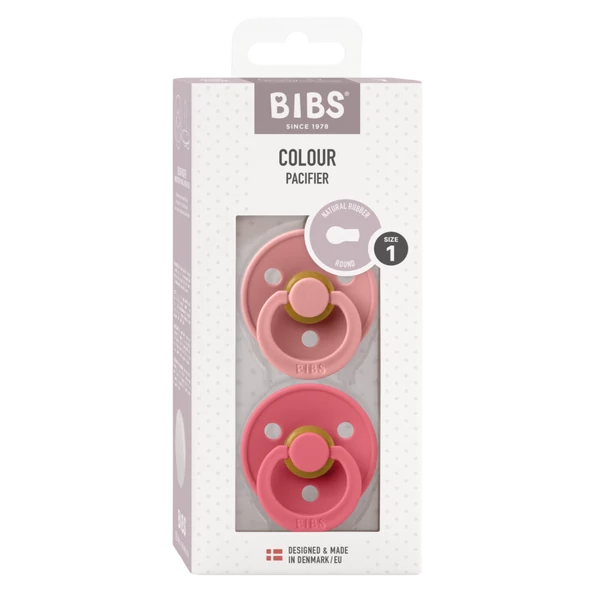 BIBS Cumi Colour 2-es szett (Tearózsa/Korall), 0-6 hó