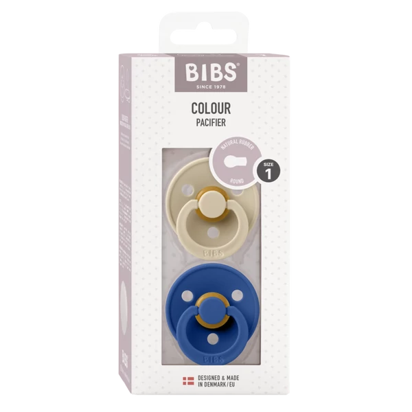 BIBS Cumi Colour 2-es szett (Vanília/Búzavirág), 0-6 hó