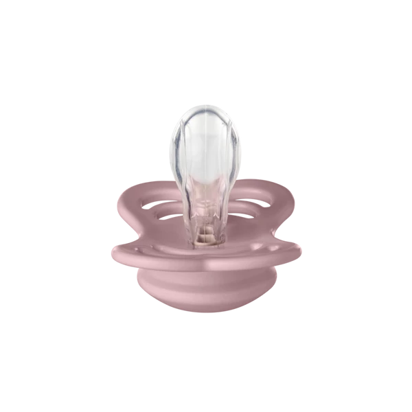 BIBS Supreme cumi szilikon cumifejjel - szilvarózsa - 0-6 hó