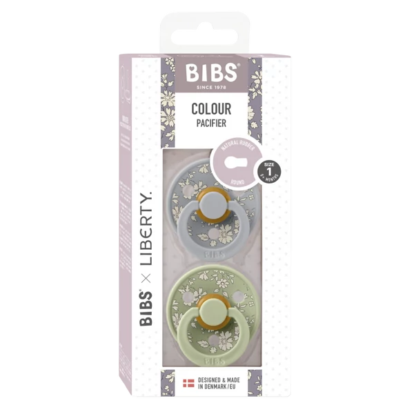 BIBS X Liberty Cumi 2-es szett Colour Capel Zsálya Mix, 0-6 hó