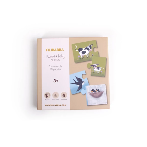 Filibabba Szülők & kicsinyeik puzzle - Állatok a farmon