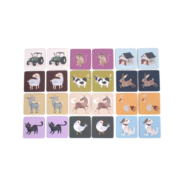 Filibabba Memória játék - Állatok a farmon