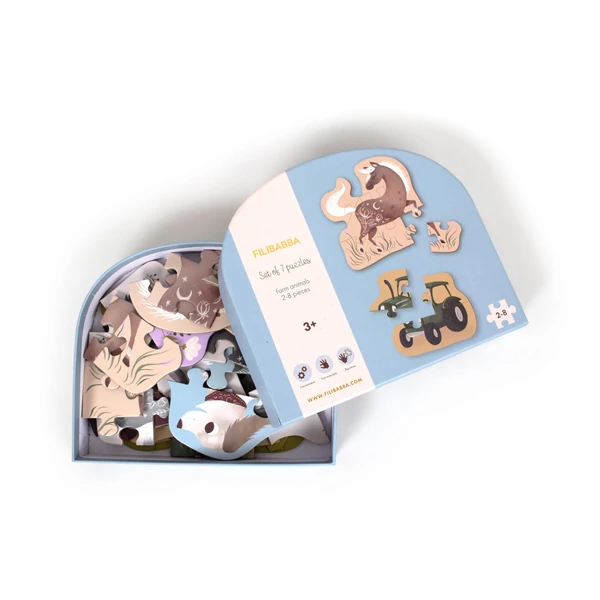 Filibabba 7db-os puzzle kirakós - állatok a farmon