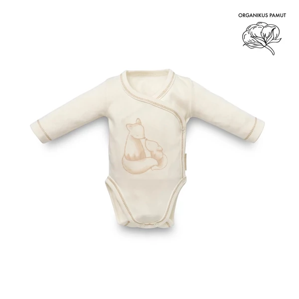 Kenguru Gold - Átlapolt csecsemő kombidressz (50-56-os) - róka