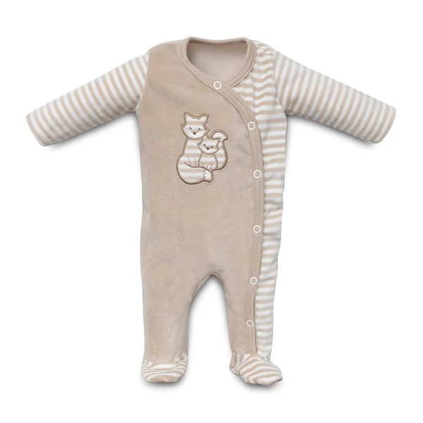 Kenguru Gold - Hosszúujjú plüss oldalt patentos rugdalózó (56-os)