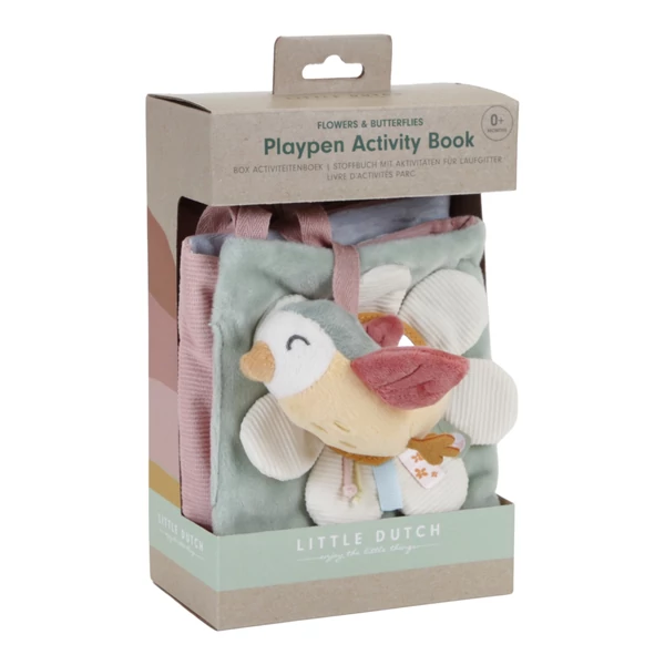 LITTLE DUTCH HAJTOGATHATÓ BABAKÖNYV és rácsvédő - VIRÁGOK&PILLANGÓK