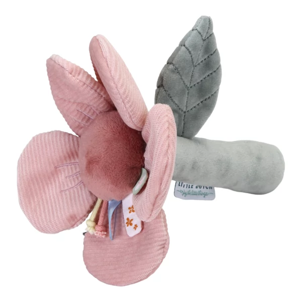 Little Dutch plüss csörgő - pink virág