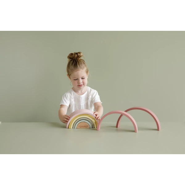 Little Dutch szivárvány építő - pink