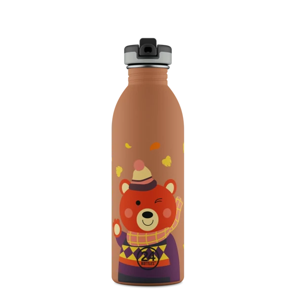 24BOTTLES Kids Urban 500ml rozsdamentes acél kulacs, Sweet Bear 