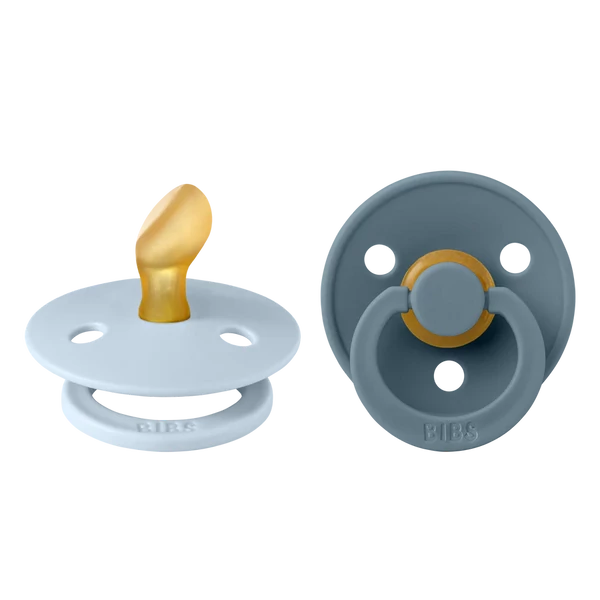 BIBS Colour 2-es szett - anatómiai cumifej (Pasztellkék/Páva), 0-6 hó