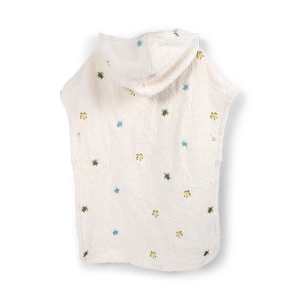 Hímzett strandponcsó - Teknős