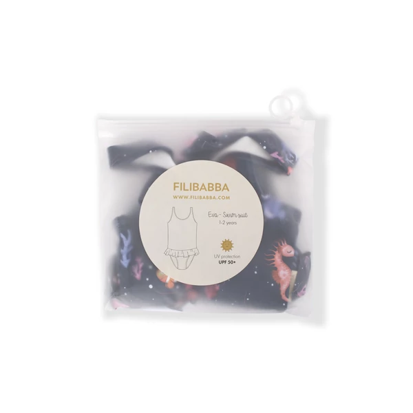 Eva – UV szűrős fürdőruha babáknak 1-2 év – Rainbow Reef