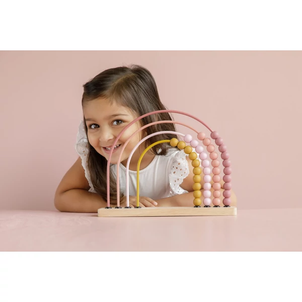 LITTLE DUTCH ABACUS SZIVÁRVÁNY - PINK