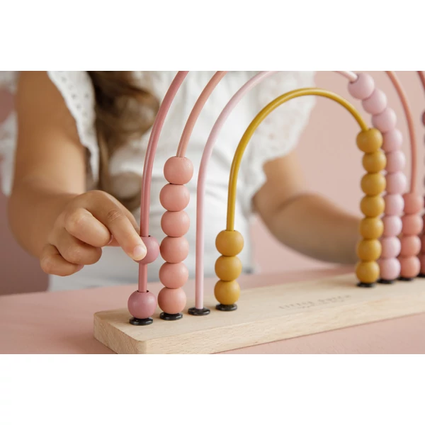 LITTLE DUTCH ABACUS SZIVÁRVÁNY - PINK