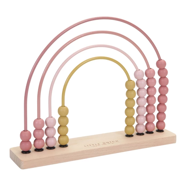 LITTLE DUTCH ABACUS SZIVÁRVÁNY - PINK