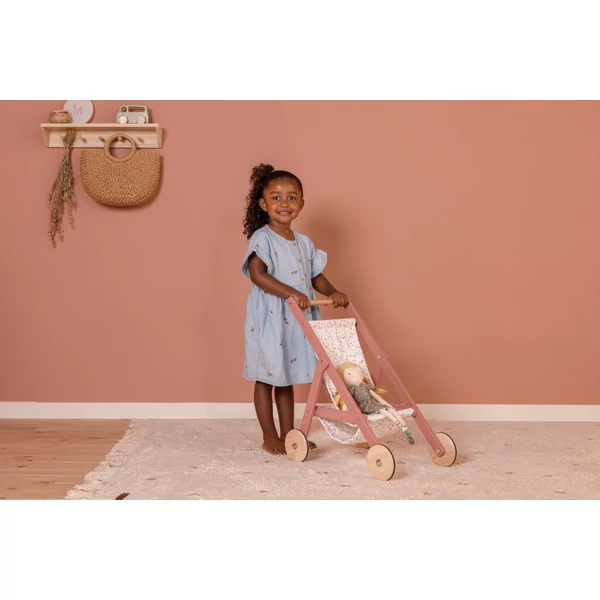 Little Dutch játék babakocsi - virágok&pillangók - Újracsomagolt