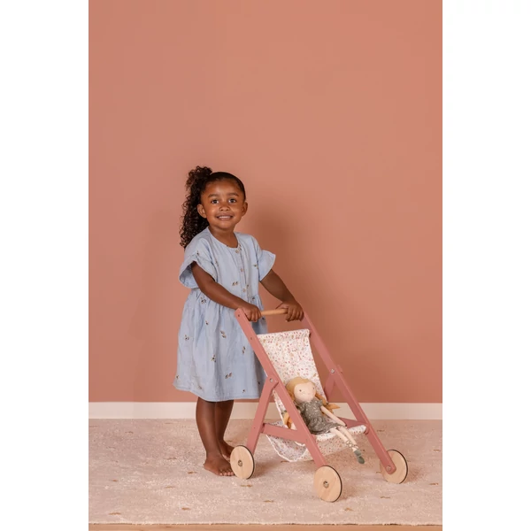 Little Dutch játék babakocsi - virágok&pillangók - Újracsomagolt