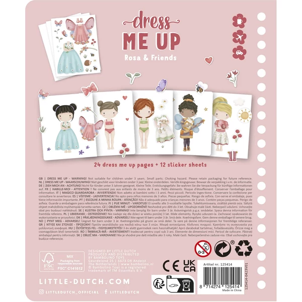 LITTLE DUTCH ÖLTÖZTESS MATRICÁS FÜZET - ROSA ÉS BARÁTAI