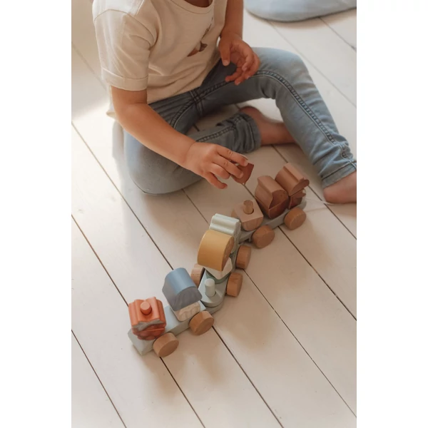 Little Dutch vonat építőelemekkel mókus - Forest Friends