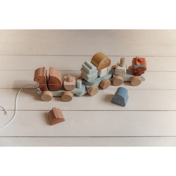 Little Dutch vonat építőelemekkel mókus - Forest Friends