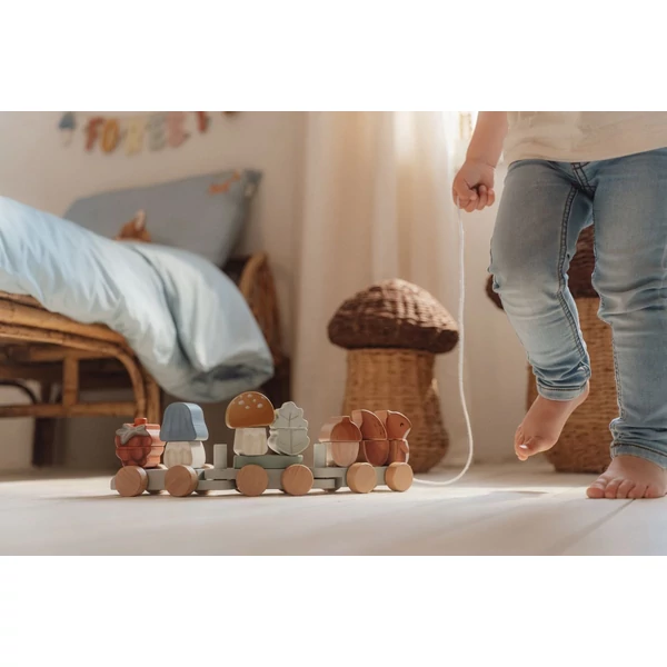 Little Dutch vonat építőelemekkel mókus - Forest Friends