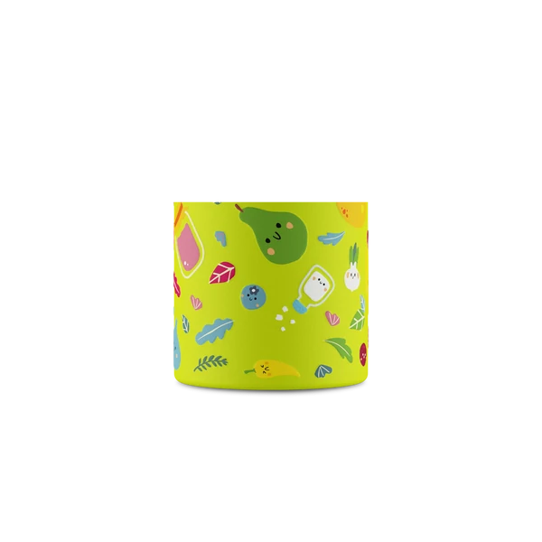 24BOTTLES Kids Clima 330ml rozsdamentes acél termosz szívószálas kupakkal, Veggie Friends