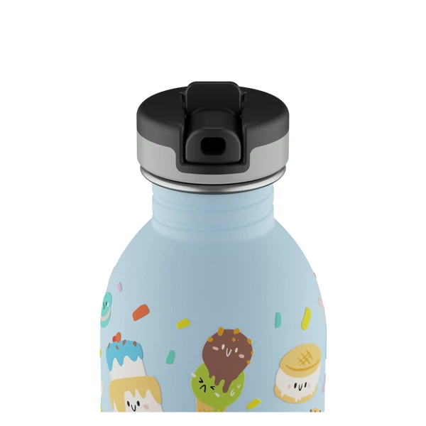 24BOTTLES Kids Urban 250ml rozsdamentes acél kulacs szívószálas kupakkal, Sweet Friends