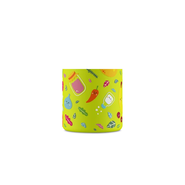 24BOTTLES Kids Urban 250ml rozsdamentes acél kulacs szívószálas kupakkal, Veggie Friends