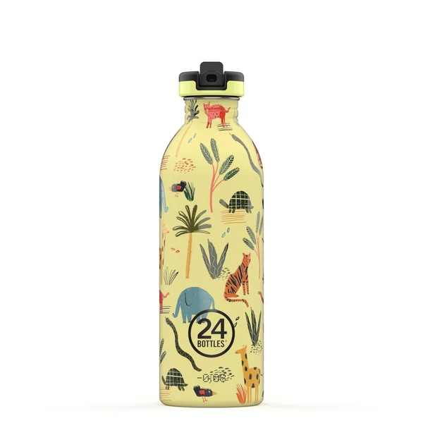 24BOTTLES Kids Urban 500ml rozsdamentes acél kulacs, Jungle Friends