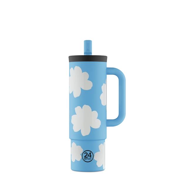 24BOTTLES Straw Cup 800ml rozsdamentes acél bögre szívószállal, Daydreaming