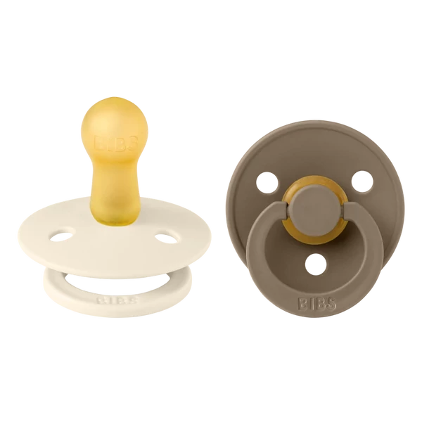 BIBS Colour 2-es szett (Krémfehér/Tölgy), 6-18 hó