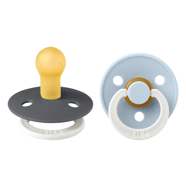 BIBS Colour 2-es szett (Esti grafit/Esti pasztellkék), 0-6 hó