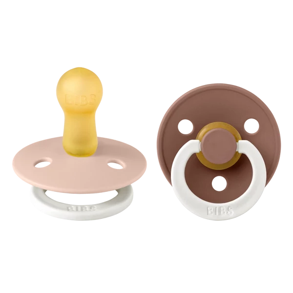 BIBS Colour 2-es szett (Esti púderrózsaszín/Esti mackó), 6-18 hó