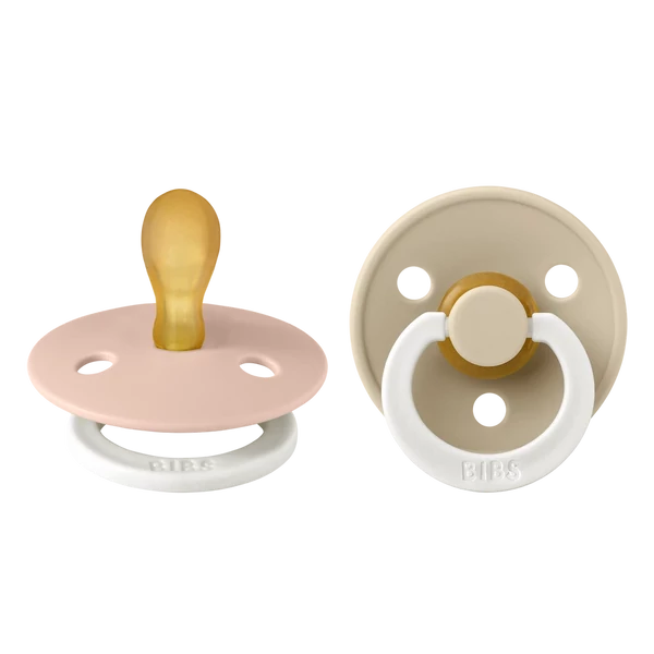 BIBS Colour 2-es szett - szimmetrikus cumifej (Esti púderrózsaszín/Esti vanília), 0-6 hó