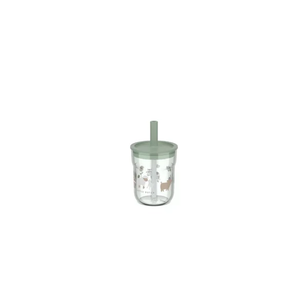 Little Dutch gyerek pohár szívószállal 250 ml - little farm