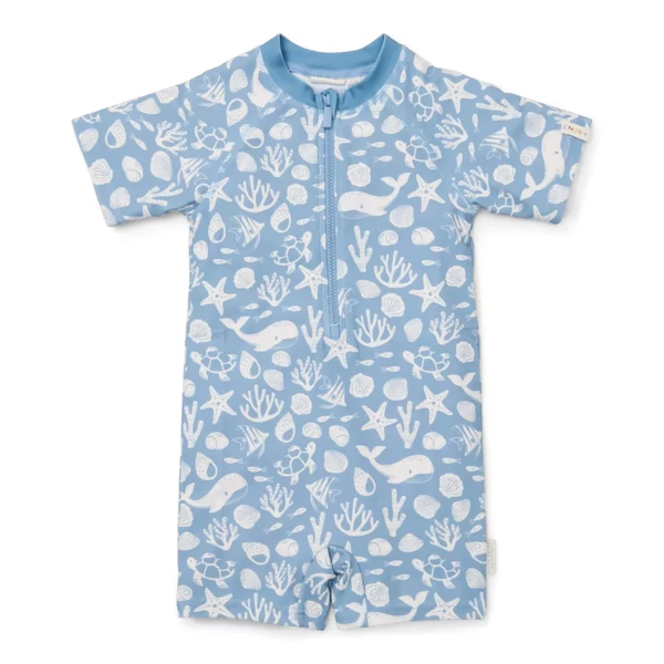 Little Dutch rövid ujjú úszóoverál Sea Life Ocean Blue - 74/80