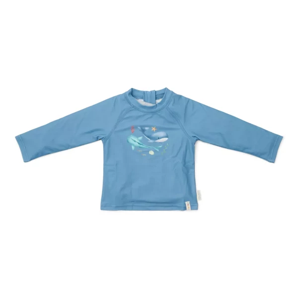 Little Dutch hosszú ujjú úszó póló Ocean Blue - 74/80
