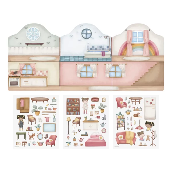 Little Dutch újrafelhasználható matricás füzet Rosa és barátai