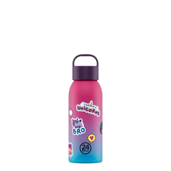 24BOTTLES Young Clima 500ml rozsdamentes acél termosz szívószálas kupakkal, Drip Squad