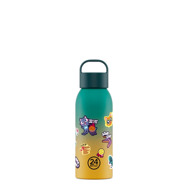 24BOTTLES Young Clima 500ml rozsdamentes acél termosz szívószálas kupakkal, Skibidi Squad